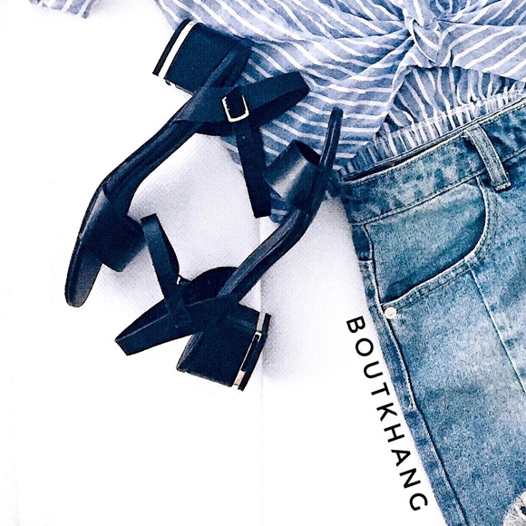Shoes - Black Heeled Sandals Shoes - Black Heeled Sandals